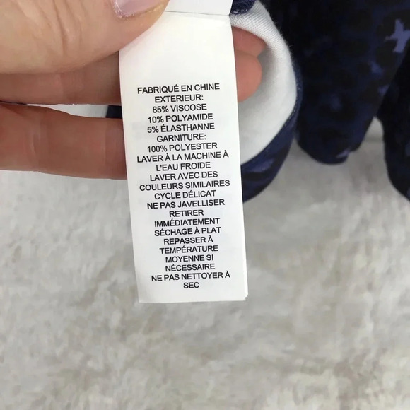 Kate Spade Brooke Street Blue/Black Leopard Ponte Dress 3/4 Sleeve Size 6 - Picture 10 of 10